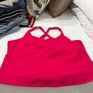 SPANX Fuchsia Contour Crossback Tank